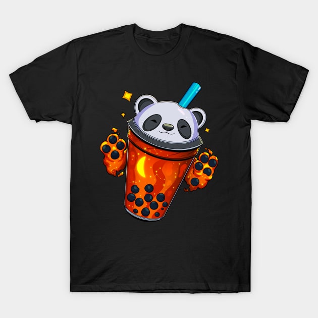 Starry Panda Bubble Tea - Gleam T-Shirt by Breakfast Knight 